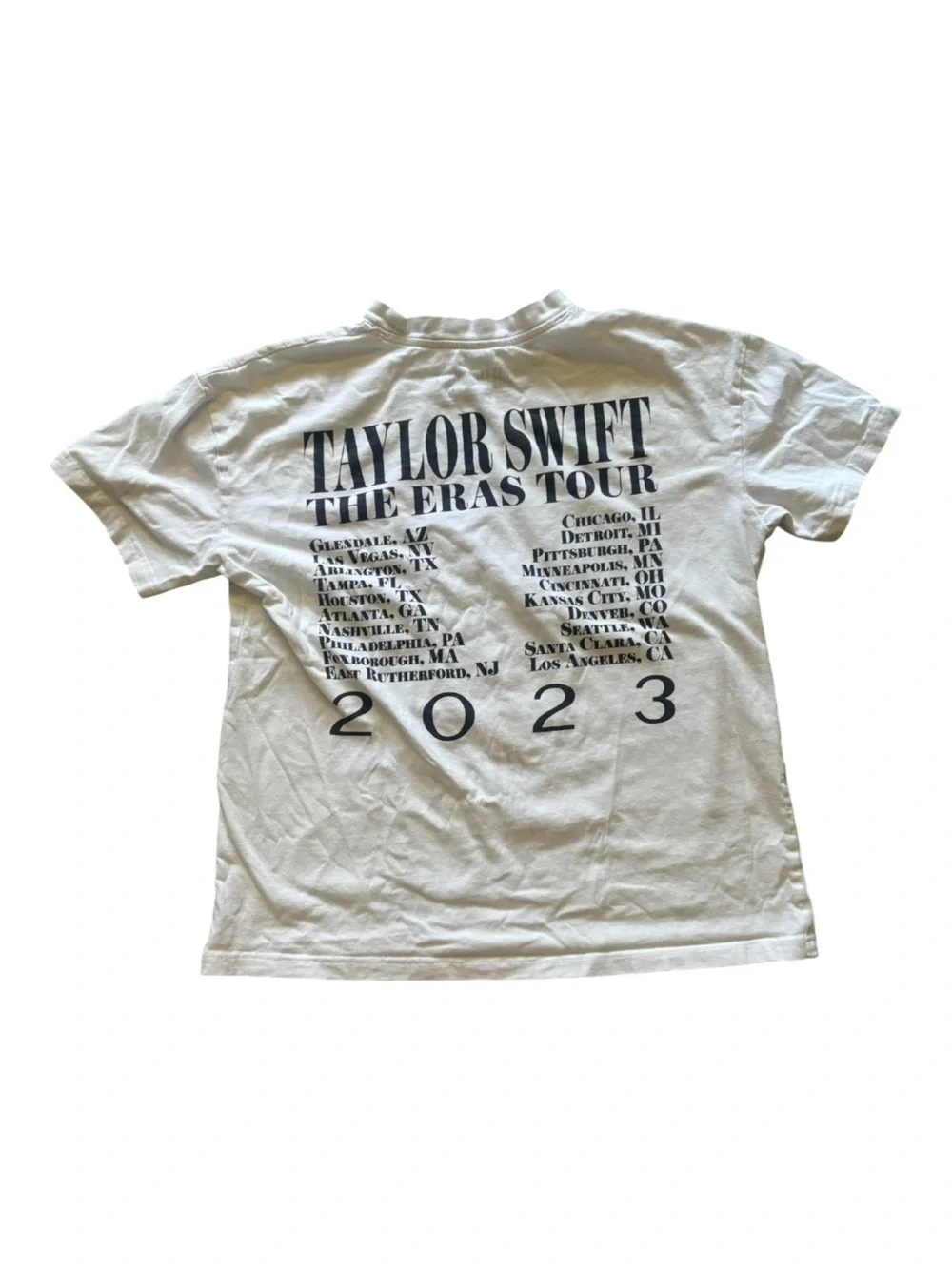Taylor Swift Eras Tour White Graphic Tour Tee Size Extra Small (XS)